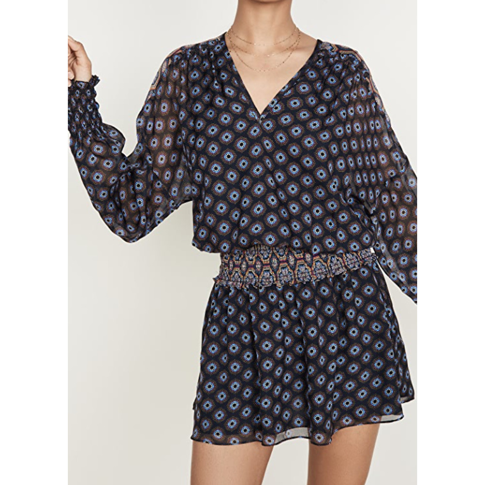 Ramy Brook Printed Davie Silk Mini Dress Large - Picture 3 of 16